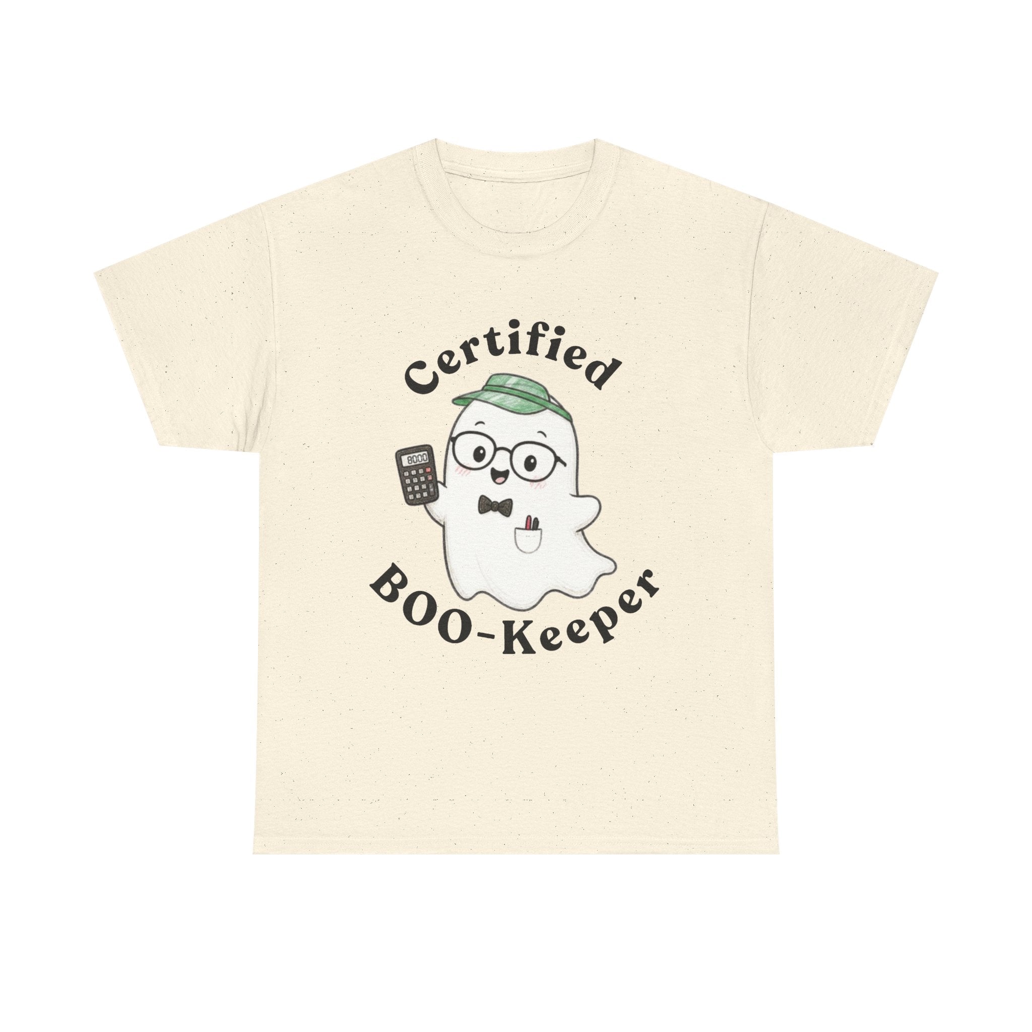 Certified BOO-Keeper T-Shirt — Cute Ghost Halloween Tee for Kids & Adults