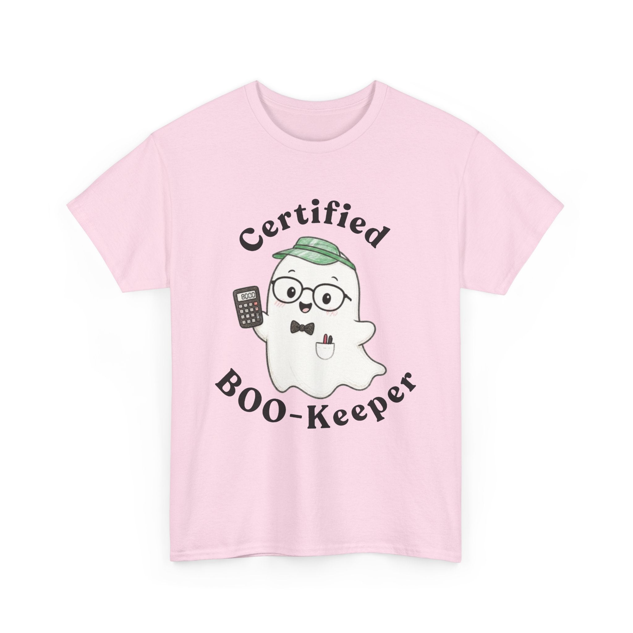 Certified BOO-Keeper T-Shirt — Cute Ghost Halloween Tee for Kids & Adults
