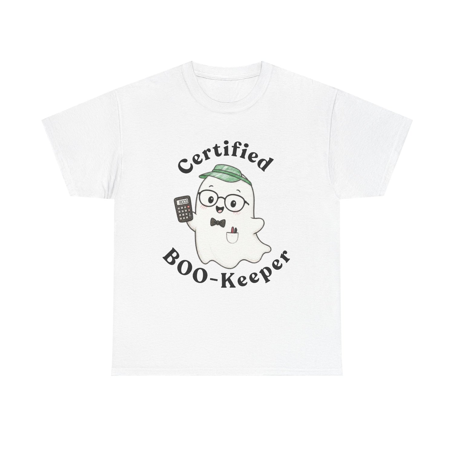 Certified BOO-Keeper T-Shirt — Cute Ghost Halloween Tee for Kids &amp; Adults