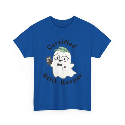 Certified BOO-Keeper T-Shirt — Cute Ghost Halloween Tee for Kids &amp; Adults