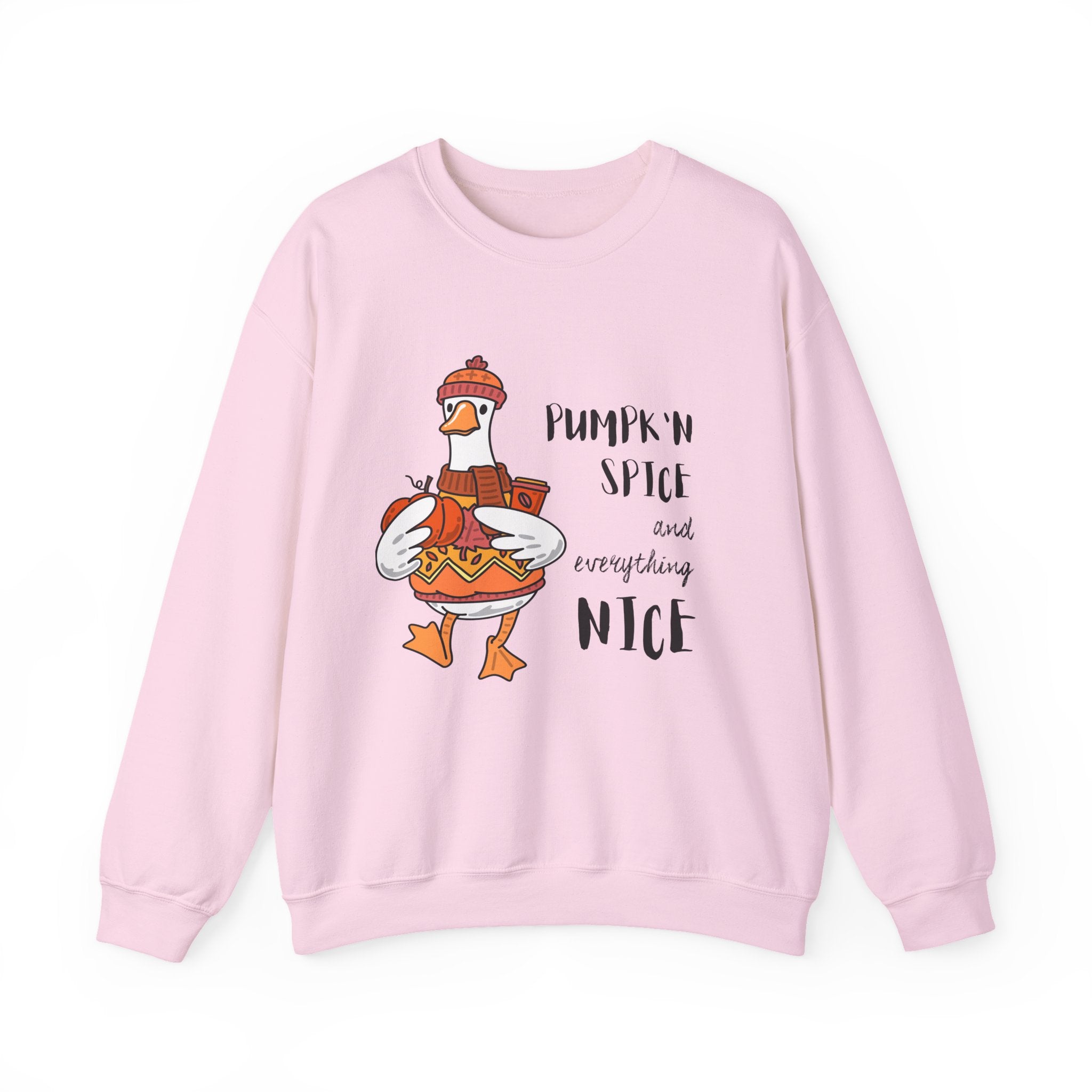 Pumpkin Spice and Everything Nice Shirt, Cute Fall Duck Tee, Cozy Autumn Coffee Lover Gift, PSL Season Sweater Weather Top