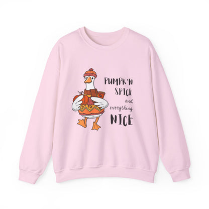 Pumpkin Spice and Everything Nice Shirt, Cute Fall Duck Tee, Cozy Autumn Coffee Lover Gift, PSL Season Sweater Weather Top