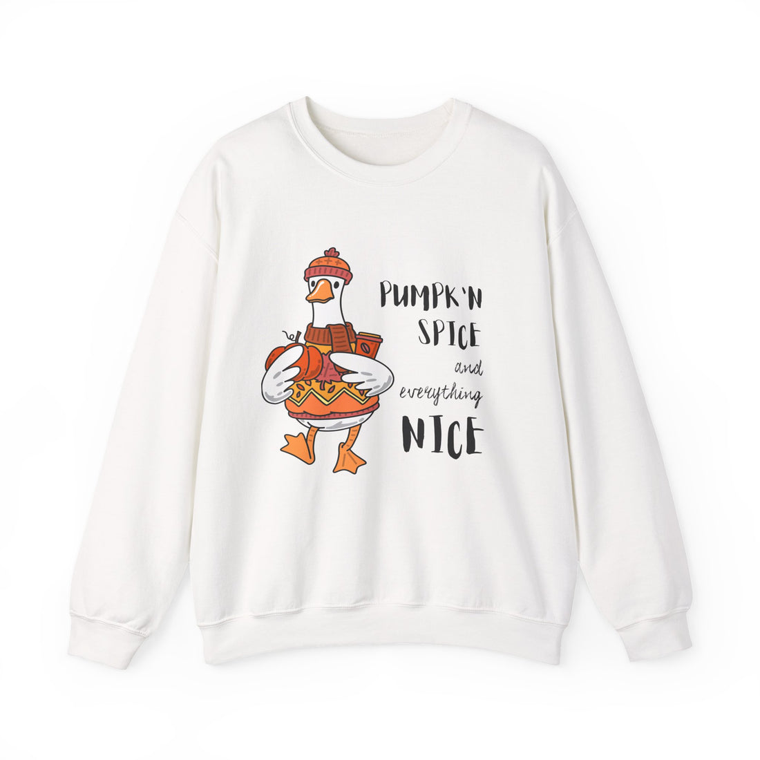 Pumpkin Spice and Everything Nice Shirt, Cute Fall Duck Tee, Cozy Autumn Coffee Lover Gift, PSL Season Sweater Weather Top