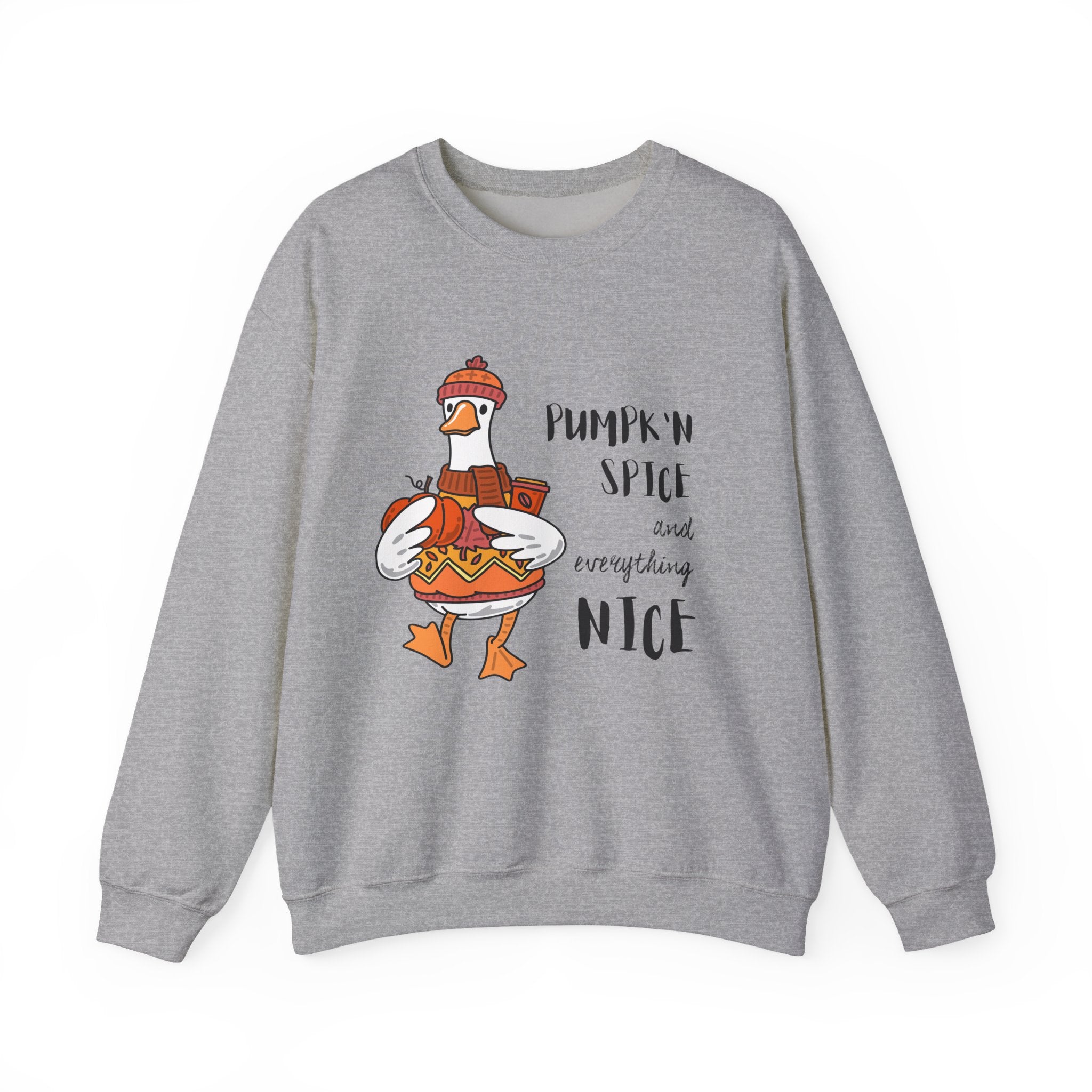 Pumpkin Spice and Everything Nice Shirt, Cute Fall Duck Tee, Cozy Autumn Coffee Lover Gift, PSL Season Sweater Weather Top