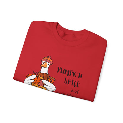 Pumpkin Spice and Everything Nice Shirt, Cute Fall Duck Tee, Cozy Autumn Coffee Lover Gift, PSL Season Sweater Weather Top