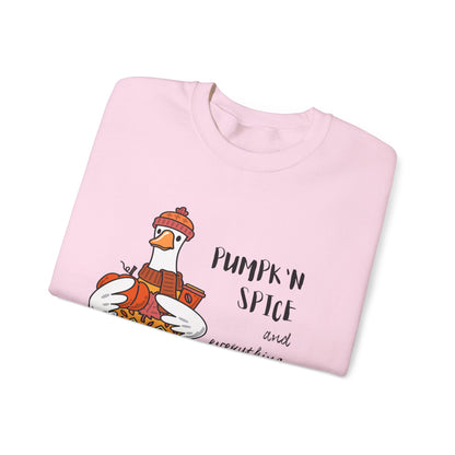 Pumpkin Spice and Everything Nice Shirt, Cute Fall Duck Tee, Cozy Autumn Coffee Lover Gift, PSL Season Sweater Weather Top