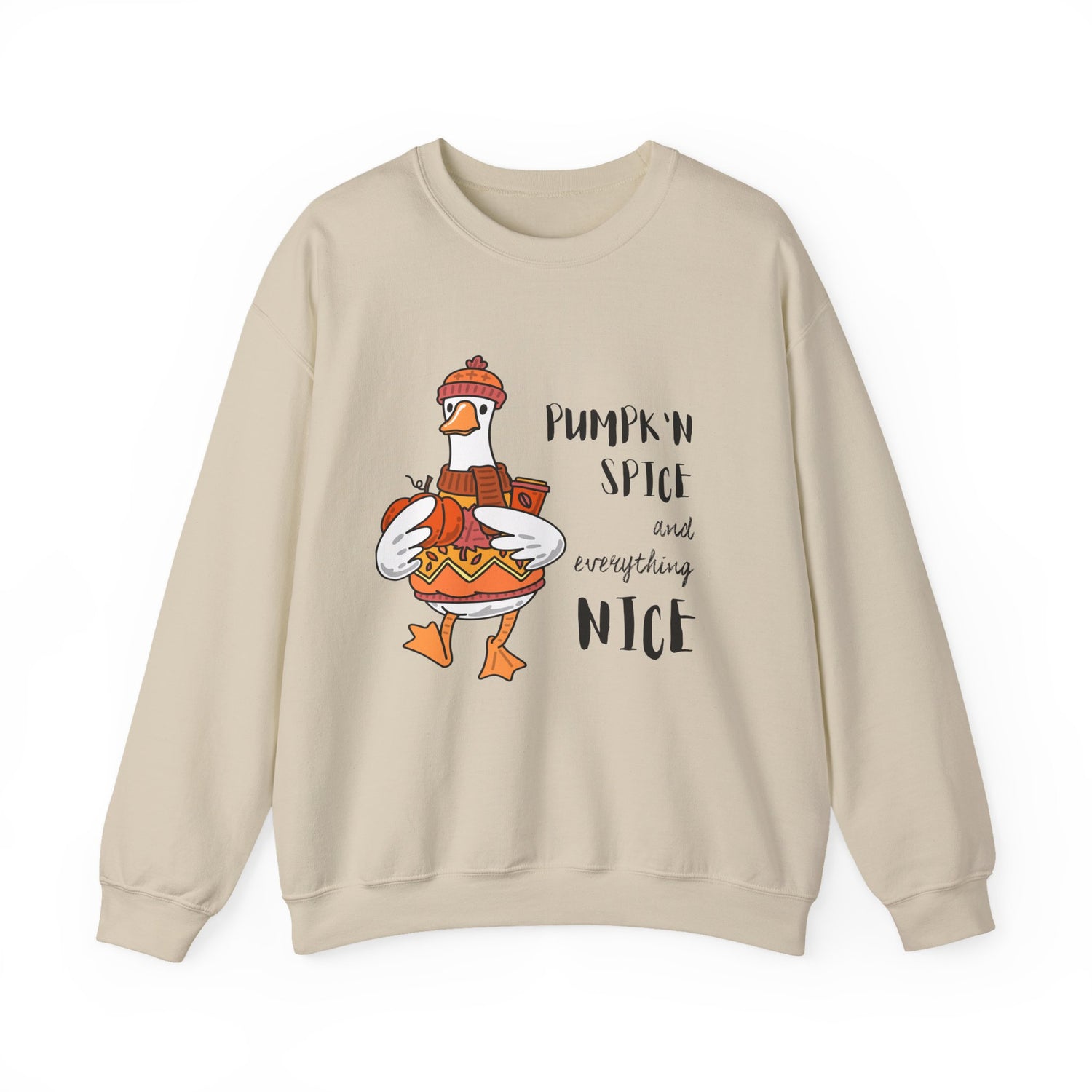 Pumpkin Spice and Everything Nice Shirt, Cute Fall Duck Tee, Cozy Autumn Coffee Lover Gift, PSL Season Sweater Weather Top