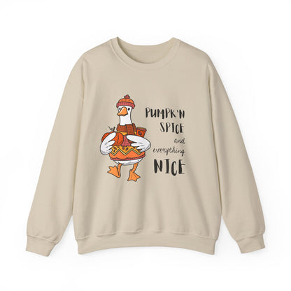 Pumpkin Spice and Everything Nice Shirt, Cute Fall Duck Tee, Cozy Autumn Coffee Lover Gift, PSL Season Sweater Weather Top