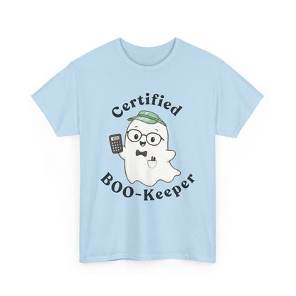 Certified BOO-Keeper T-Shirt — Cute Ghost Halloween Tee for Kids &amp; Adults
