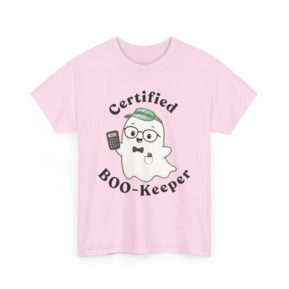 Certified BOO-Keeper T-Shirt — Cute Ghost Halloween Tee for Kids &amp; Adults