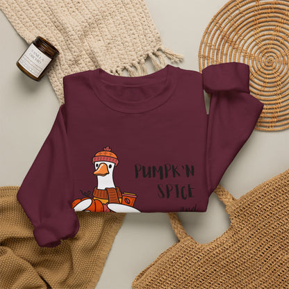 Pumpkin Spice and Everything Nice Shirt, Cute Fall Duck Tee, Cozy Autumn Coffee Lover Gift, PSL Season Sweater Weather Top