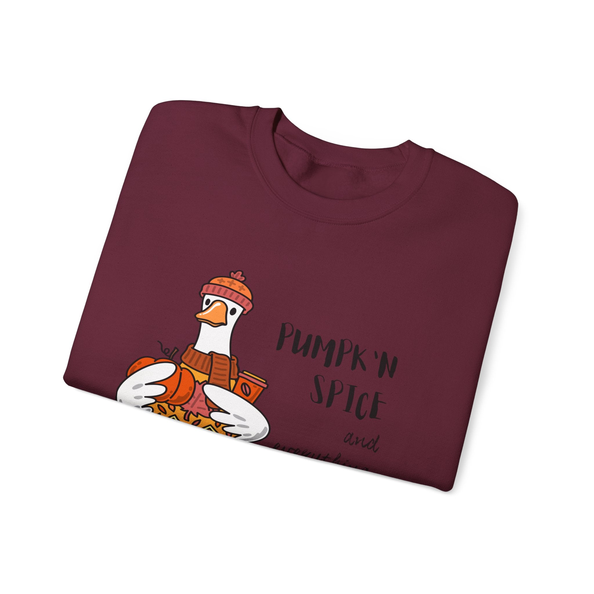 Pumpkin Spice and Everything Nice Shirt, Cute Fall Duck Tee, Cozy Autumn Coffee Lover Gift, PSL Season Sweater Weather Top