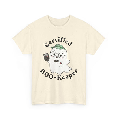 Certified BOO-Keeper T-Shirt — Cute Ghost Halloween Tee for Kids &amp; Adults