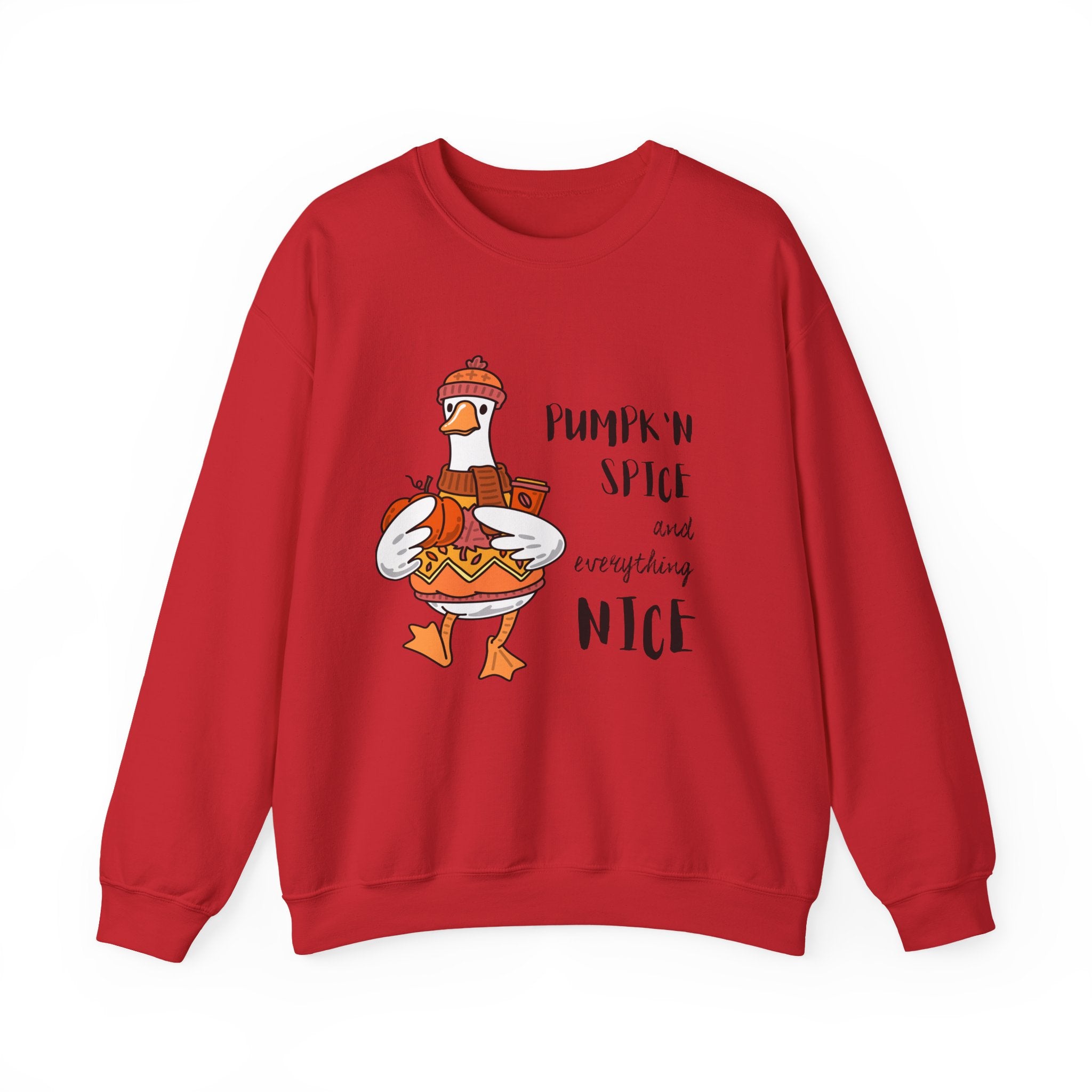 Pumpkin Spice and Everything Nice Shirt, Cute Fall Duck Tee, Cozy Autumn Coffee Lover Gift, PSL Season Sweater Weather Top
