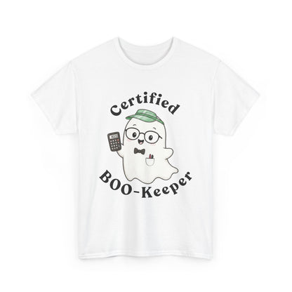 Certified BOO-Keeper T-Shirt — Cute Ghost Halloween Tee for Kids &amp; Adults